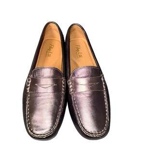 Flag Ltd. Nappa Glove Metallic Penny Loafers